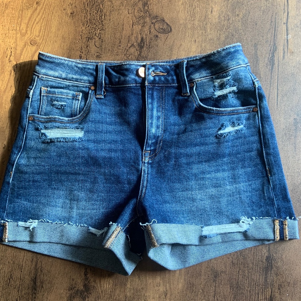 Risen Distressed Denim Shorts